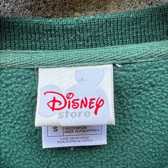 Vintage Disney Tigger fleece sweatshirt small green Y2K Winnie the Pooh oversize - Picture 3 of 4